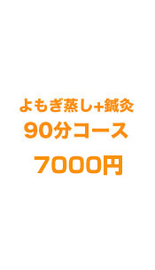 よもぎ蒸し+鍼灸 90分 7000円